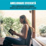 Casa si Gradina - Textile si covoare - Perne si pilote - Perne - Perna lombara completa pentru scaun de birou sau masina, Linomag®, Spuma cu memorie, Negru, 44 x 37 x 12cm - Infinity.ro