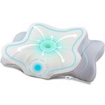 Casa si Gradina - Textile si covoare - Perne si pilote - Perne - Perna Ortopedica Cervicala pentru dormit Linomag®, Spuma cu Memorie, Husa lavabila, Alb/Gri deschis, 62 x 38 x 9-13 cm - Infinity.ro