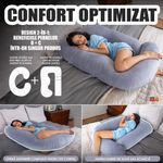 Casa si Gradina - Textile si covoare - Perne si pilote - Perne - Perna Gravide si Alaptare 3 in 1 Linomag®, Multifunctionala, Sustinere  pentru Burta, Spate, Bebelus, Gri - Infinity.ro