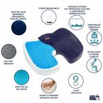 Casa si Gradina - Textile si covoare - Perne si pilote - Perne - Perna Ortopedica Sezut Linomag®, spuma memorie, gel racoritor, suport coccis, husa velur, Bleumarin - Infinity.ro