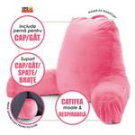 Casa si Gradina - Textile si covoare - Perne si pilote - Perne - Perna pentru Citit cu Cotiere, Suport pentru Cap/Gat Detasabil, Linomag®, 2 x Buzunare Laterale, Roz, 91.5x75cm - Infinity.ro