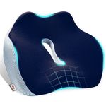 Casa si Gradina - Textile si covoare - Perne si pilote - Perne - Perna Ortopedica sezut Linomag® pentru birou/masina, spuma memorie, suport coccis, Albastru inchis - Infinity.ro