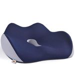 Casa si Gradina - Textile si covoare - Perne si pilote - Perne - Perna Ortopedica sezut Linomag® pentru birou/masina, spuma memorie, suport coccis, Albastru inchis - Infinity.ro