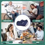 Casa si Gradina - Textile si covoare - Perne si pilote - Perne - Perna Ortopedica sezut Linomag® pentru birou/masina, spuma memorie, suport coccis, Albastru inchis - Infinity.ro
