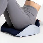 Casa si Gradina - Textile si covoare - Perne si pilote - Perne - Perna Ortopedica sezut Linomag® pentru birou/masina, spuma memorie, suport coccis, Albastru inchis - Infinity.ro