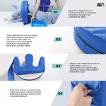 Casa si Gradina - Textile si covoare - Perne si pilote - Perne - Perna intoarcere pacienti imobilizati Linomag®, rotire 180°, banda fixare, maner, impermeabila, Albastru - Infinity.ro