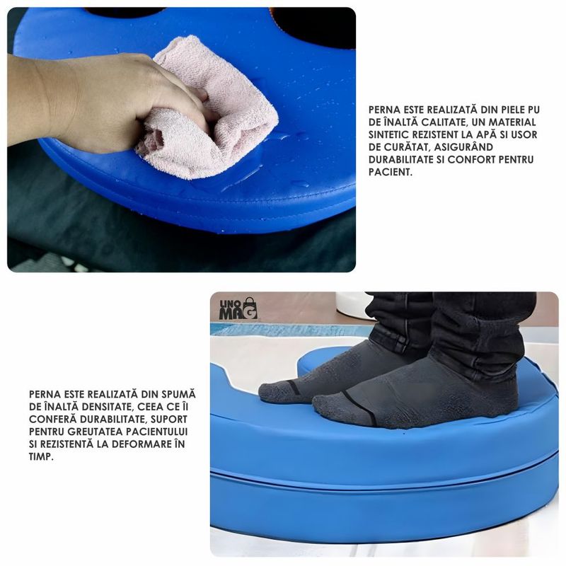 Casa si Gradina - Textile si covoare - Perne si pilote - Perne - Perna intoarcere pacienti imobilizati Linomag®, rotire 180°, banda fixare, maner, impermeabila, Albastru - Infinity.ro