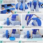 Casa si Gradina - Textile si covoare - Perne si pilote - Perne - Perna intoarcere pacienti imobilizati Linomag®, rotire 180°, banda fixare, maner, impermeabila, Albastru - Infinity.ro