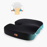 Casa si Gradina - Textile si covoare - Perne si pilote - Perne - Set 2 Perne Ortopedice Linomag®, Perna lombara completa & Perna sezut suport coccis din spuma cu memorie, Negru - Infinity.ro