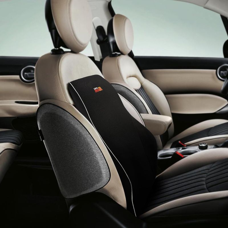 Casa si Gradina - Textile si covoare - Perne si pilote - Perne - Perna lombara completa Linomag, Suport lombar pentru scaun de birou sau masina, Spuma cu memorie, Negru, 44 x 40 x 13cm - Infinity.ro