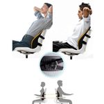 Casa si Gradina - Textile si covoare - Perne si pilote - Perne - Perna lombara completa Linomag, Suport lombar pentru scaun de birou sau masina, Spuma cu memorie, Negru, 44 x 40 x 13cm - Infinity.ro