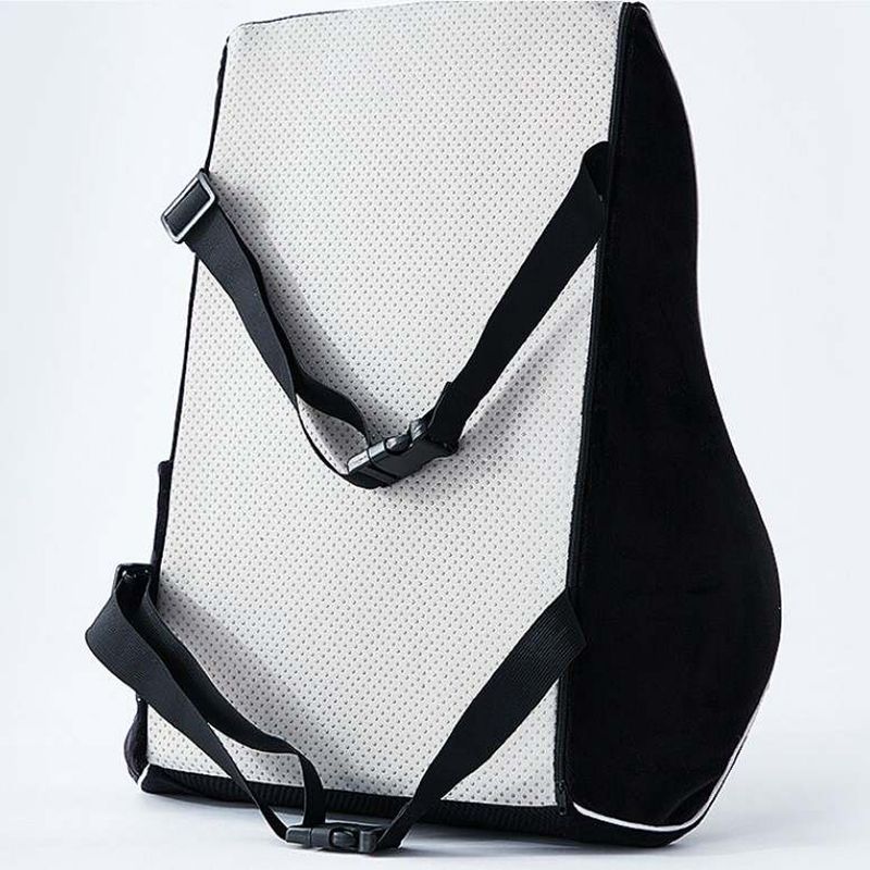 Casa si Gradina - Textile si covoare - Perne si pilote - Perne - Perna lombara completa Linomag, Suport lombar pentru scaun de birou sau masina, Spuma cu memorie, Negru, 44 x 40 x 13cm - Infinity.ro