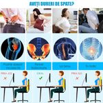 Casa si Gradina - Textile si covoare - Perne si pilote - Perne - Perna lombara completa Linomag, Suport lombar pentru scaun de birou sau masina, Spuma cu memorie, Negru, 44 x 40 x 13cm - Infinity.ro