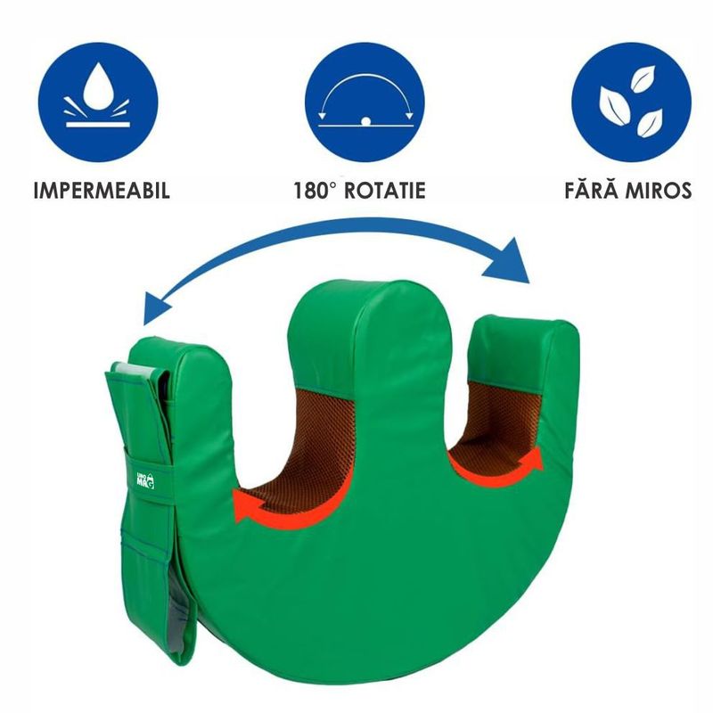 Casa si Gradina - Textile si covoare - Perne si pilote - Perne - Perna intoarcere pacienti imobilizati Linomag®, rotire 180°, banda fixare, maner, impermeabila, Verde - Infinity.ro