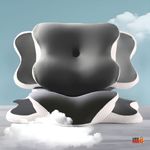 Casa si Gradina - Textile si covoare - Perne si pilote - Perne - Perna Ortopedica Cervicala pentru dormit Linomag®, Spuma cu Memorie, Husa lavabila, Alb/Negru, 65 x 40 x 14 cm - Infinity.ro