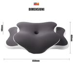 Casa si Gradina - Textile si covoare - Perne si pilote - Perne - Perna Ortopedica Cervicala pentru dormit Linomag®, Spuma cu Memorie, Husa lavabila, Alb/Negru, 65 x 40 x 14 cm - Infinity.ro
