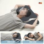 Casa si Gradina - Textile si covoare - Perne si pilote - Perne - Perna Ortopedica Cervicala pentru dormit Linomag®, Spuma cu Memorie, Husa lavabila, Alb/Negru, 65 x 40 x 14 cm - Infinity.ro