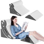 Casa si Gradina - Textile si covoare - Perne si pilote - Perne - Set 4 Perne Ortopedice Reglabile Linomag®, Spuma memorie, Suport complet, Husa lavabila, Alb/Gri inchis - Infinity.ro