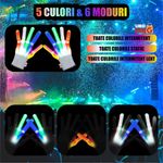 Casa si Gradina - Decoratiuni - Decoratiuni petrecere - Masti si costume carnaval - Manusi LED pentru adulti, Linomag®, 5 culori / 6 moduri de iluminare, Multicolor - Infinity.ro