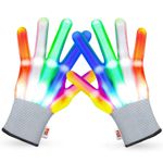 Casa si Gradina - Decoratiuni - Decoratiuni petrecere - Masti si costume carnaval - Manusi LED pentru adulti, Linomag®, 5 culori / 6 moduri de iluminare, Multicolor - Infinity.ro