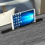 Laptop, Telefoane si Tablete - Laptopuri si accesorii - Accesorii Laptop - Standuri/Coolere notebook - Stand laptop tip masuta Linomag®, reglabil, pliabil, suport carte/tableta, sertar, 60x40cmx27cm, Negru/Gri - Infinity.ro