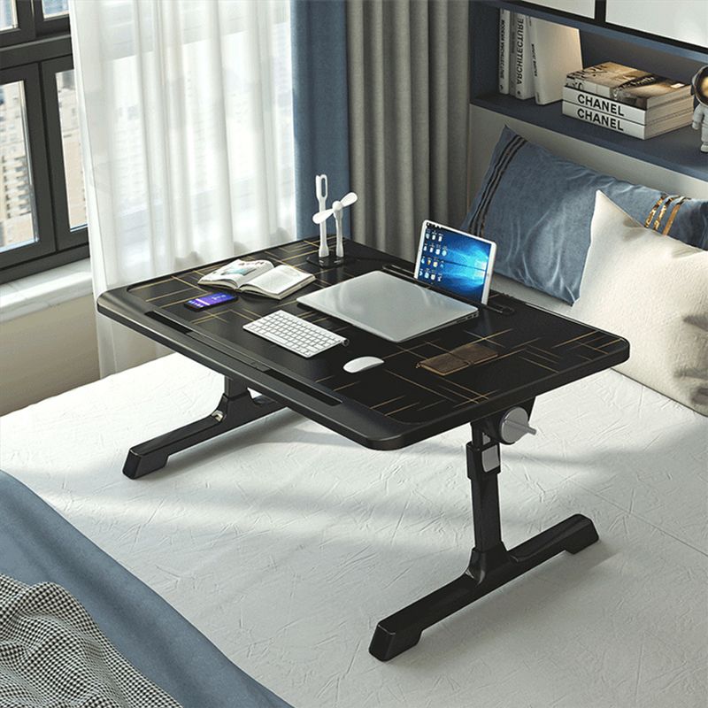 Laptop, Telefoane si Tablete - Laptopuri si accesorii - Accesorii Laptop - Standuri/Coolere notebook - Stand laptop tip masuta, reglabil, pliabil, 60x40cm, suport carte/tableta, sertar depozitare, Negru cu insertii aurii - Infinity.ro
