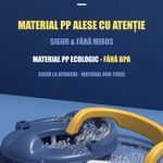 Jucarii, Copii si Bebe - Igiena si ingrijire - Baia bebelusului - Olite si reductoare WC - Reductor WC Copii cu Manere, Antiderapant, 1-8 ani, Pentru majoritatea vaselor de toaleta, Albastru Inchis, Galben - Infinity.ro