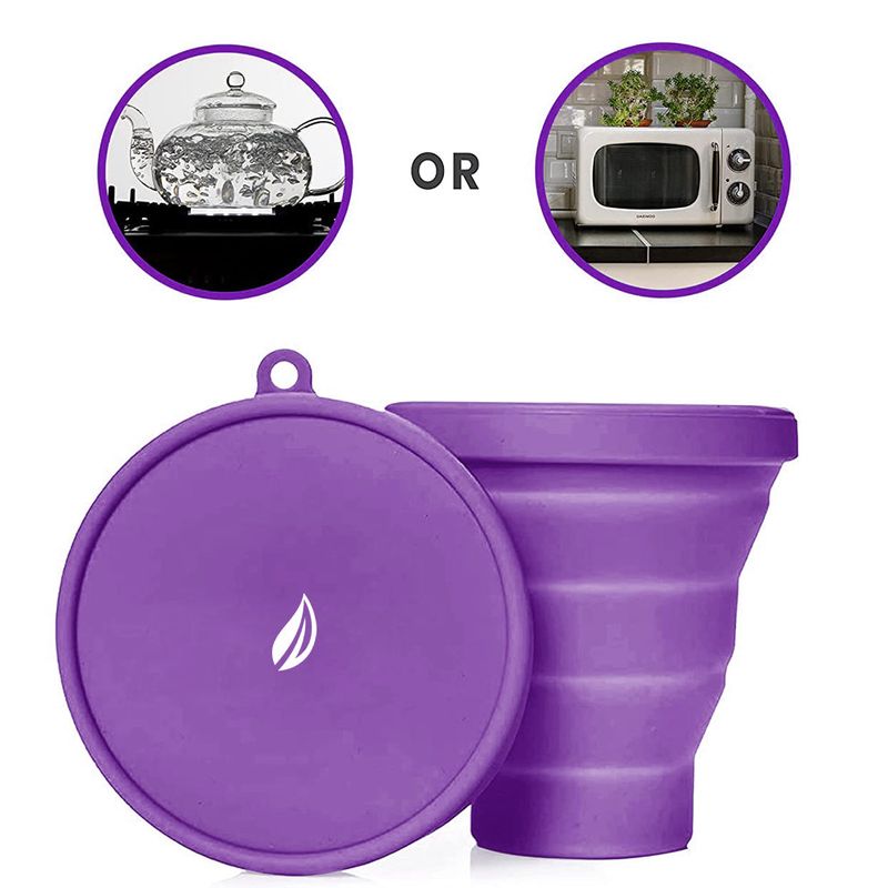 Ingrijire personala si Cosmetice - Ingrijire personala - Igiena intima - Tampoane si absorbante - Sterilizator Cupe Menstruale, Linovit®, Pliabil, Silicon medical, Reutilizabil, 230ml, Mov - Infinity.ro