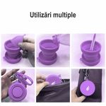 Ingrijire personala si Cosmetice - Ingrijire personala - Igiena intima - Tampoane si absorbante - Sterilizator Cupe Menstruale, Linovit®, Pliabil, Silicon medical, Reutilizabil, 230ml, Mov - Infinity.ro