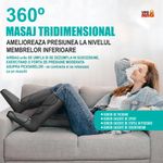Ingrijire personala si Cosmetice - Sanatate si wellness - Articole wellness - Aparate si dispozitive de masaj - Aparat masaj picioare tip cizme Linomag®, presopunctura, incalzire, 3 moduri, 3 intensitati, Gri carbon - Infinity.ro