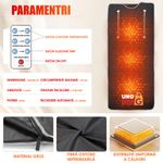 Ingrijire personala si Cosmetice - Sanatate si wellness - Articole wellness - Incalzitoare corporale - Termocuverta Sauna 2 Zone Infrarosu LINOMAG®, 10 folii, Detox, Ardere grasimi, 35-80°C, 180x80cm, Negru - Infinity.ro