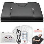 Ingrijire personala si Cosmetice - Sanatate si wellness - Articole wellness - Incalzitoare corporale - Termocuverta Sauna 2 Zone Infrarosu LINOMAG®, 10 folii, Detox, Ardere grasimi, 35-80°C, 180x80cm, Negru - Infinity.ro