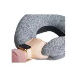 Sport si Outdoor - Articole de voiaj - Accesorii articole de voiaj - Set de perna si masca de dormit pentru calatorii, gri,Gonga® - Infinity.ro