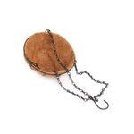 Casa si Gradina - Gradinarit si plante - Plante si ghivece - Ghivece si suporturi - Cos suspendat pentru flori, maro, otel + fibra nuca de cocos, cu lant si carlig, 25cm - Infinity.ro