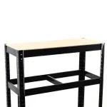 Casa si Gradina - Constructii - Depozitare, transport si protectie - Rafturi, fisete si vestiare - Raft Negru 120Wx45Dx180Hcm pentru depozitare din otel - Infinity.ro