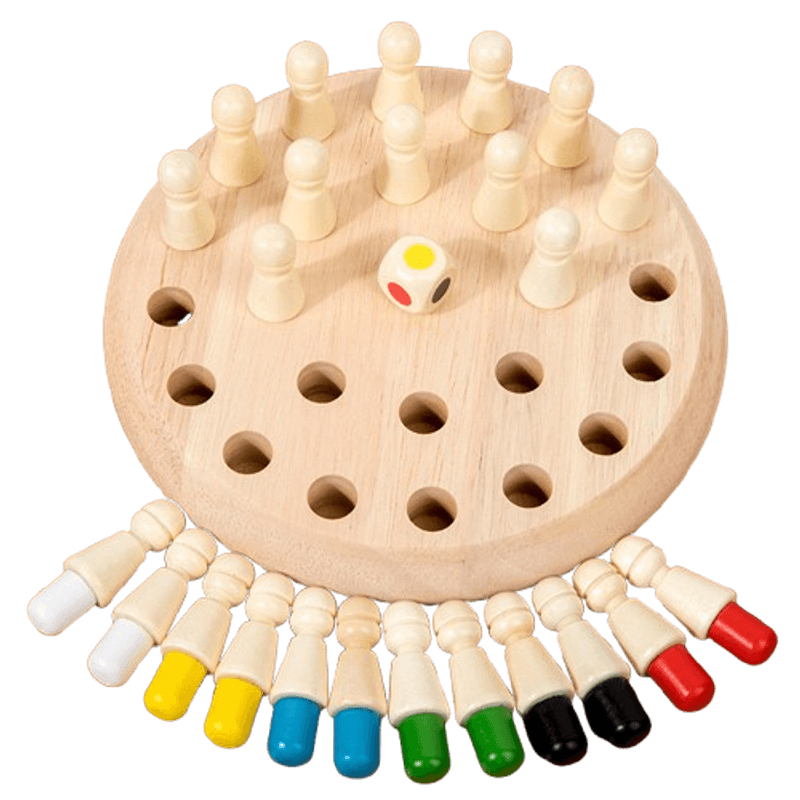 Jucarii, Copii si Bebe - Jucarii si jocuri - Jucarii & jocuri educative - Jocuri si jucarii educative - Joc memorie din lemn din lemn cu pioni colorati, Memory Chess, 3 ani+, EduJucarii - Infinity.ro