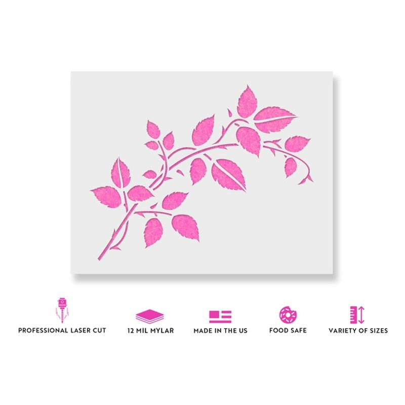 Casa si Gradina - Decoratiuni - DIY - Sabloane decorative pereti - Sablon Perete vopsire, tencuiala 0.7mm Vine Stencil Refolosibil, model MXSP7168, 100 x 100 mm - Infinity.ro