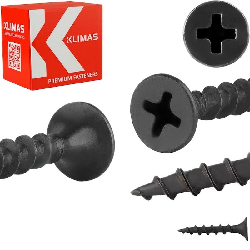 Casa si Gradina - Constructii - Feronerie si accesorii - Suruburi, dibluri si accesorii uz general - Negrese lemn - surub gips carton cu filet rapid 3.5x55 mm,  500 buc/cutie - Infinity.ro