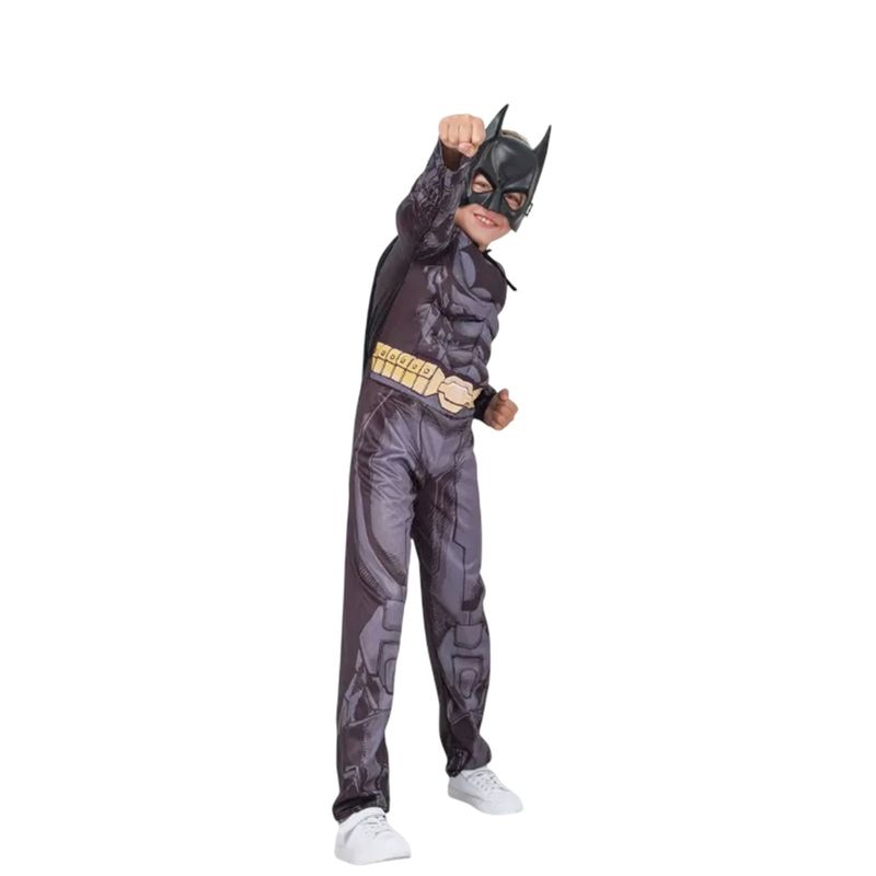 Jucarii, Copii si Bebe - Jucarii si jocuri - Jucarii de rol - Masti si costume copii - Costum Batman KidMania® cu muschi si masca pentru copii 5-7 ani 110-120 cm - Infinity.ro