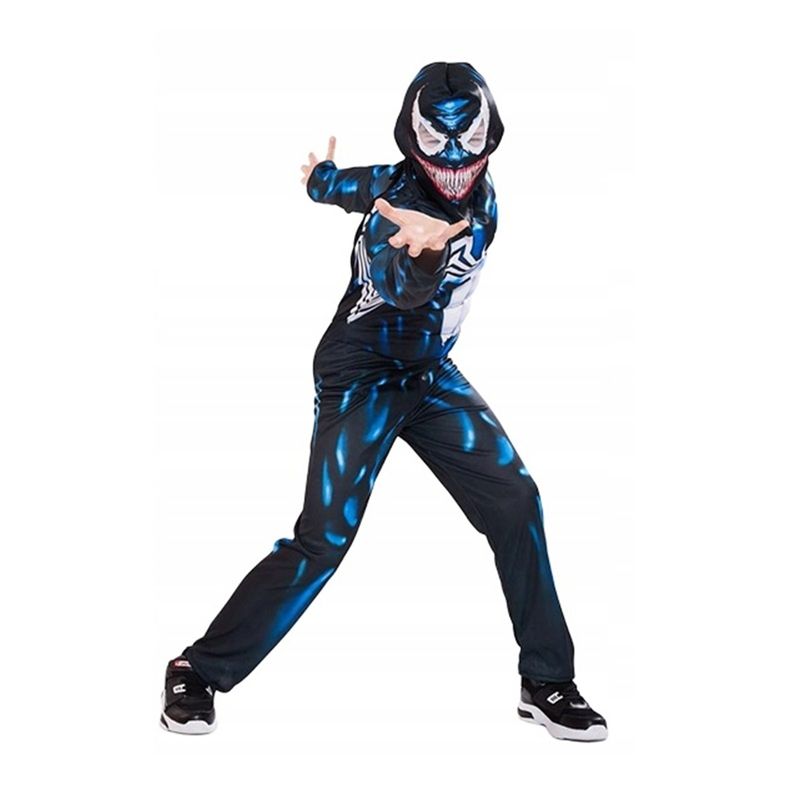 Jucarii, Copii si Bebe - Jucarii si jocuri - Jucarii de rol - Masti si costume copii - Costum Venom KidMania® cu muschi si cagula pentru copii 7-9 ani 120-130 cm - Infinity.ro
