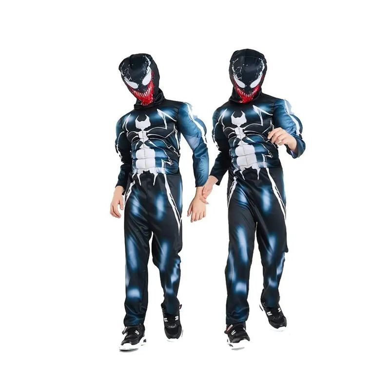 Jucarii, Copii si Bebe - Jucarii si jocuri - Jucarii de rol - Masti si costume copii - Costum Venom KidMania® cu muschi pentru copii 3-5 ani 90-110 cm - Infinity.ro