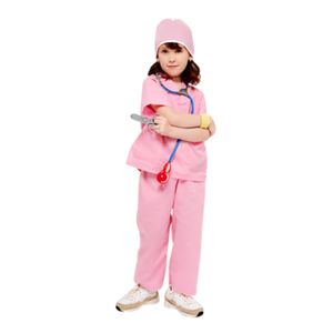 Costum asistenta medicala KidMania® cu accesorii pentru fete