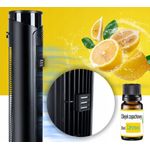Electronice si Electrocasnice - Climatizare si sisteme de incalzire - Aparate racire aer - Ventilatoare - Ventilator turn Carruzzo cu telecomanda, 45 W, temporizator, rezervor pentru uleiuri aromate cu ulei inclus, negru - Infinity.ro