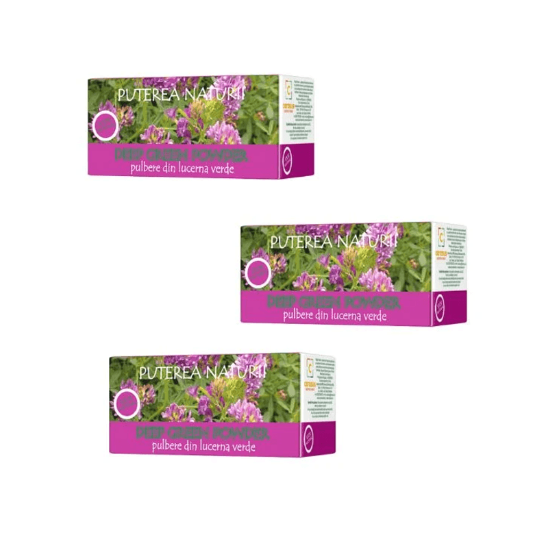 Ingrijire personala si Cosmetice - Sanatate si wellness - Suplimente alimentare - Alte suplimente alimentare - Supliment 2+1 Deep Green Powder - Pulbere din Lucerna verde - Infinity.ro