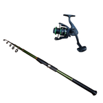 Sport si Outdoor - Sporturi acvatice - Pescuit - Lansete - Set lanseta telescopica 3 m carbon si mulineta P3000 Cool Angel, putere aruncare 30-60 g - Infinity.ro