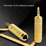TV, Audio-Video si Foto - Audio Hi-Fi - Accesorii Audio Hi-Fi - Adaptor Audio Stereo - Transmisie Stabila, Jack 6.35mm Mama la 3.5mm Tata, Conector Auriu, Transmisie Sunet Hi-Fi - Infinity.ro