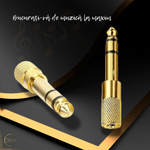 TV, Audio-Video si Foto - Audio Hi-Fi - Accesorii Audio Hi-Fi - Adaptor Audio Premium Stereo - Transmisie Stabila, Jack 3.5mm Mama la 6.35mm Tata, Conector Auriu, Sunet Hi-Fi - Infinity.ro