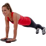 Sport si Outdoor - Fitness - Aparate fitness - Accesorii aparate fitness - Placa de echilibru Pure 2 Improve – Ø 35 cm, inaltime reglabila pana la 7 cm, negru/rosu - Infinity.ro