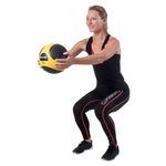 Sport si Outdoor - Fitness - Accesorii fitness - Mingi de fitness - Minge medicinala 5 kg Pure 2 Improve – Galben/Negru, din cauciuc, pentru antrenamente functionale - Infinity.ro
