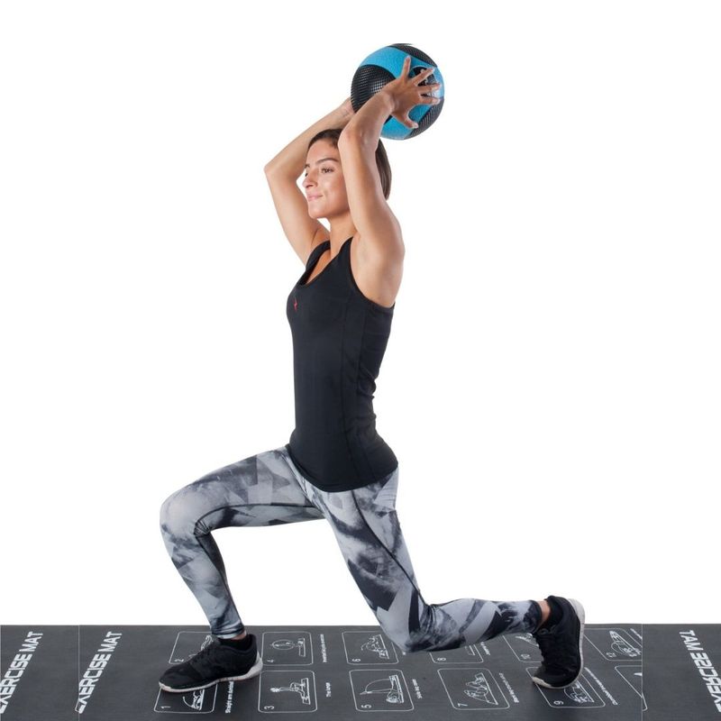 Sport si Outdoor - Fitness - Accesorii fitness - Mingi de fitness - Minge medicinala 3 kg Pure 2 Improve – Albastru/Negru, din cauciuc, pentru antrenamente functionale - Infinity.ro